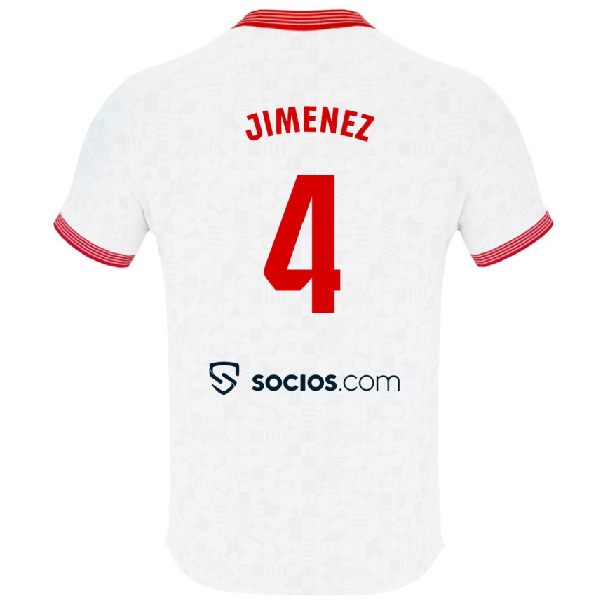 Mujer Fútbol Camiseta Diego Jiménez #4 Blanco 1ª Equipación 2023/24 México