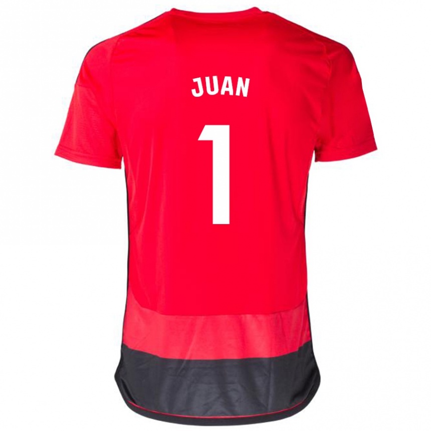 Mujer Fútbol Camiseta Ramón Juan #1 Negro Rojo 1ª Equipación 2023/24 México