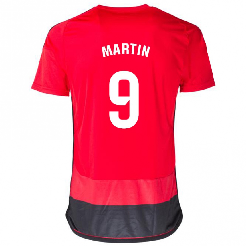 Mujer Fútbol Camiseta Carlos Martin #9 Negro Rojo 1ª Equipación 2023/24 México