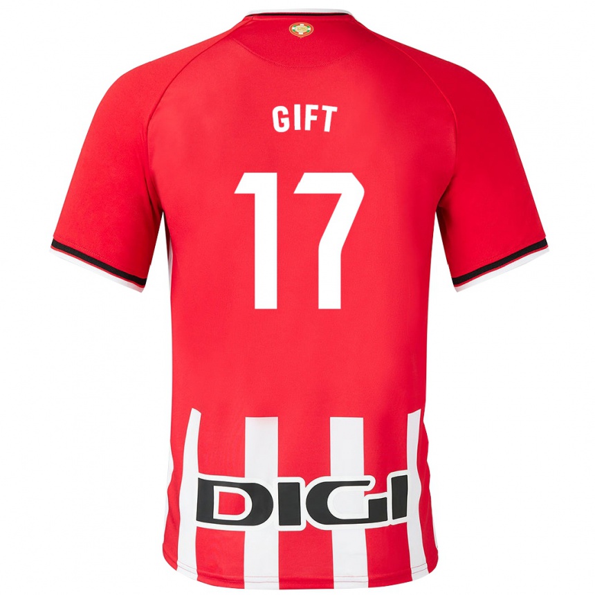 Mujer Fútbol Camiseta Elijah Gift #17 Rojo 1ª Equipación 2023/24 México