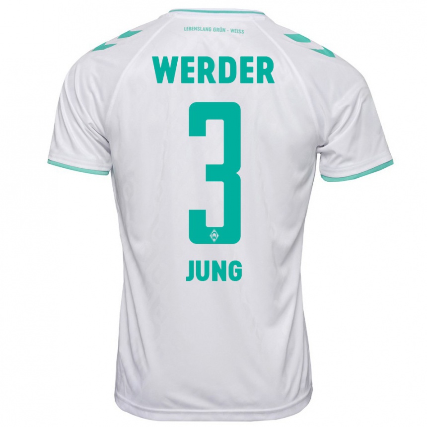 Mujer Fútbol Camiseta Anthony Jung #3 Blanco 2ª Equipación 2023/24 México