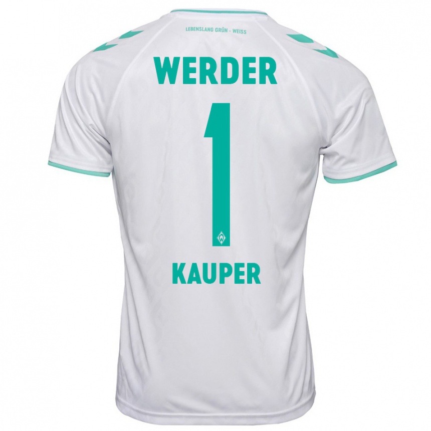 Mujer Fútbol Camiseta Ben Käuper #1 Blanco 2ª Equipación 2023/24 México