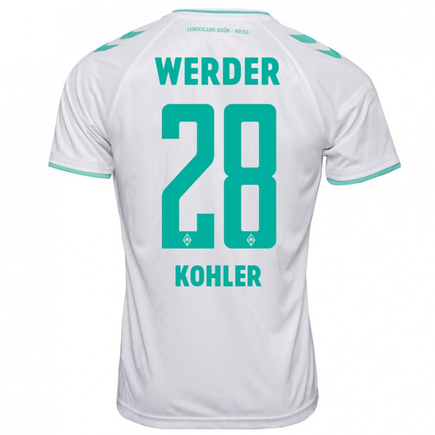 Mujer Fútbol Camiseta Ethan Kohler #28 Blanco 2ª Equipación 2023/24 México