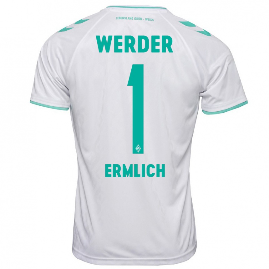 Mujer Fútbol Camiseta Kjell Ermlich #1 Blanco 2ª Equipación 2023/24 México