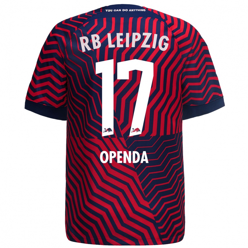 Mujer Fútbol Camiseta Loïs Openda #17 Azul Rojo 2ª Equipación 2023/24 México