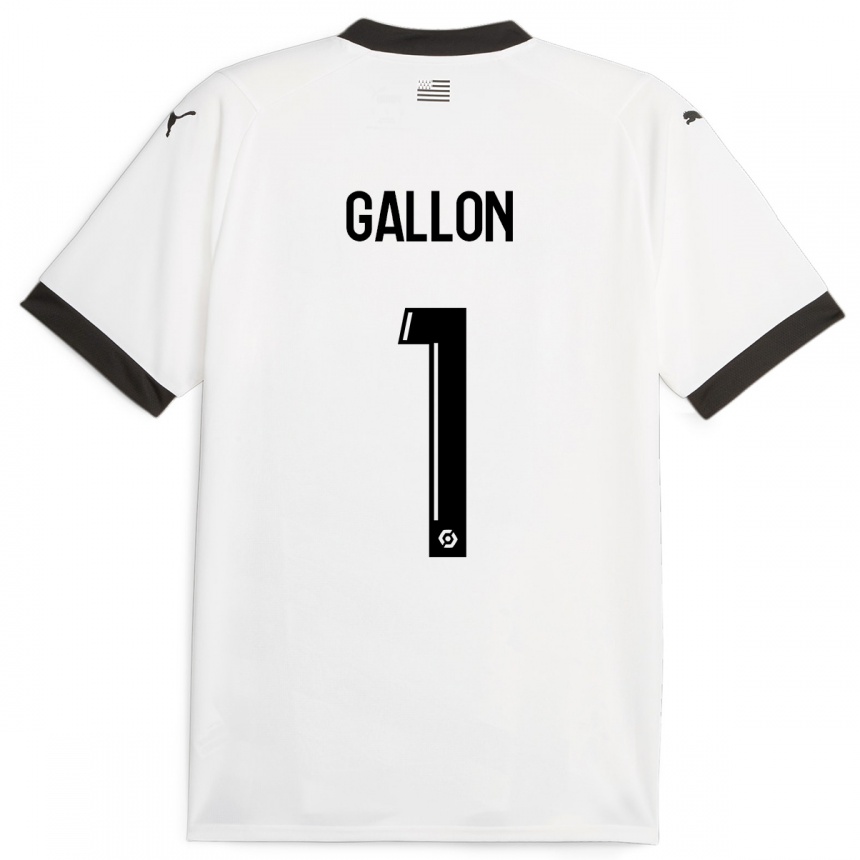 Mujer Fútbol Camiseta Gauthier Gallon #1 Blanco 2ª Equipación 2023/24 México