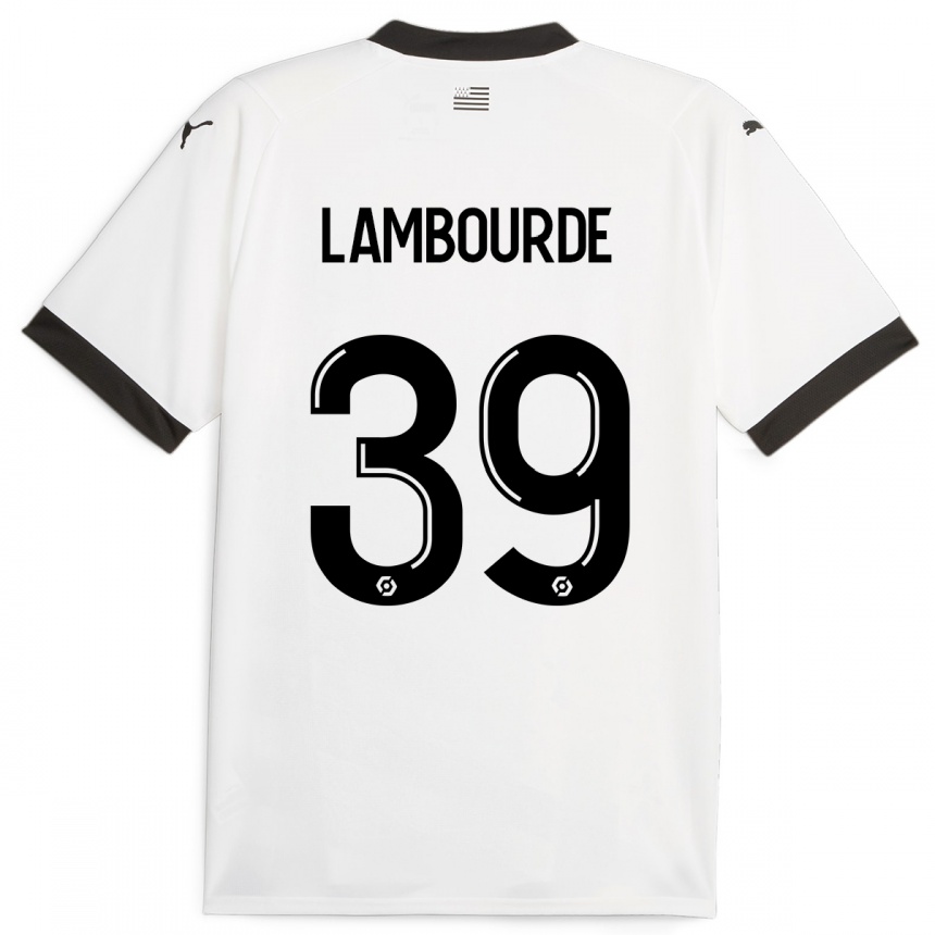 Mujer Fútbol Camiseta Mathis Lambourde #39 Blanco 2ª Equipación 2023/24 México