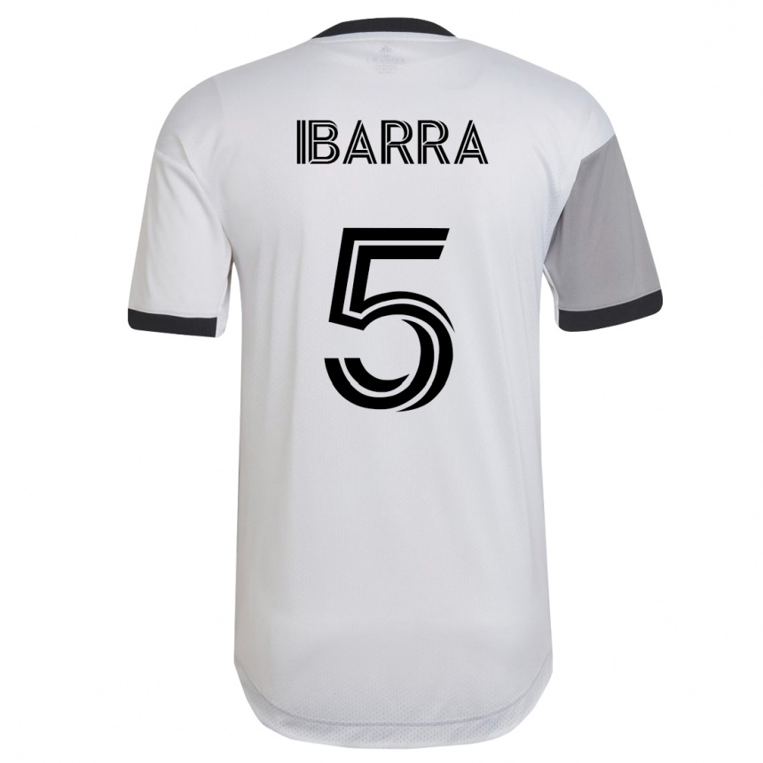 Mujer Fútbol Camiseta Franco Ibarra #5 Blanco 2ª Equipación 2023/24 México