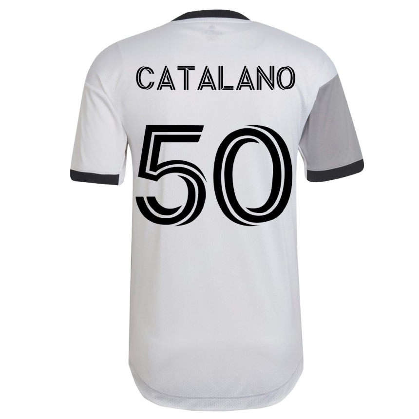 Mujer Fútbol Camiseta Gianluca Catalano #50 Blanco 2ª Equipación 2023/24 México