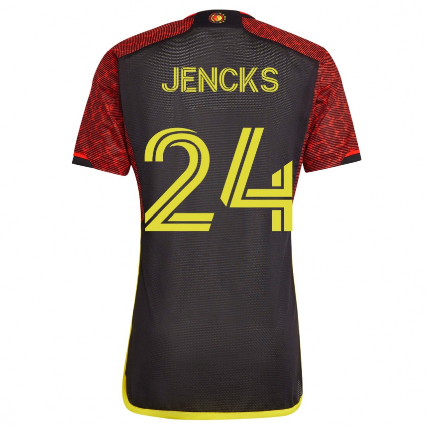 Mujer Fútbol Camiseta India Jencks #24 Naranja 2ª Equipación 2023/24 México