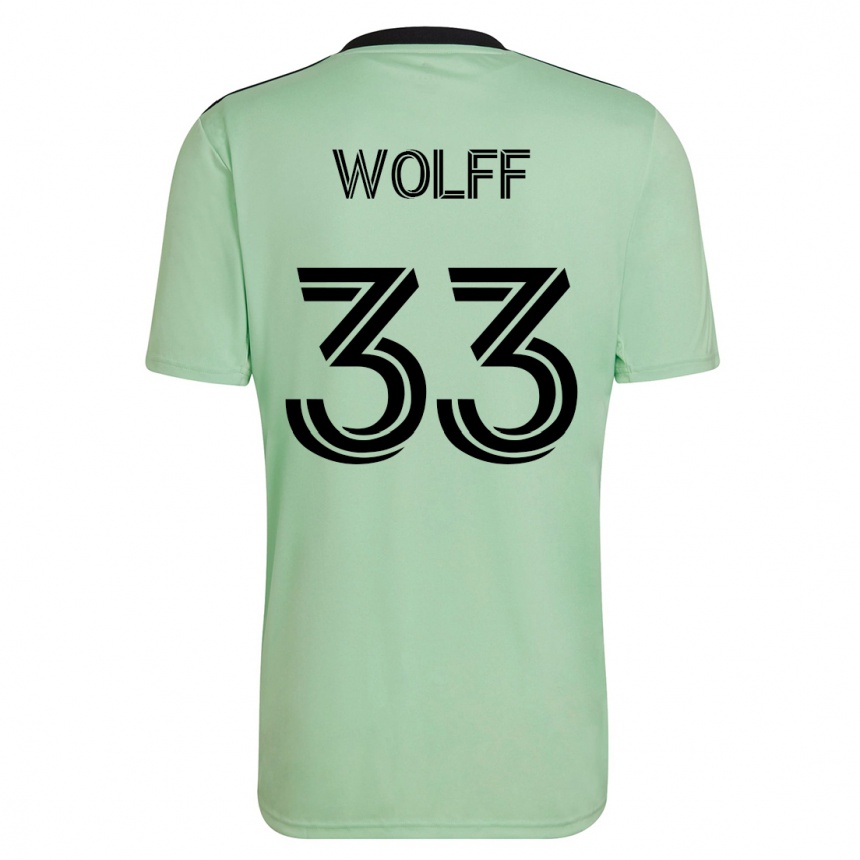 Mujer Fútbol Camiseta Owen Wolff #33 Verde Claro 2ª Equipación 2023/24 México