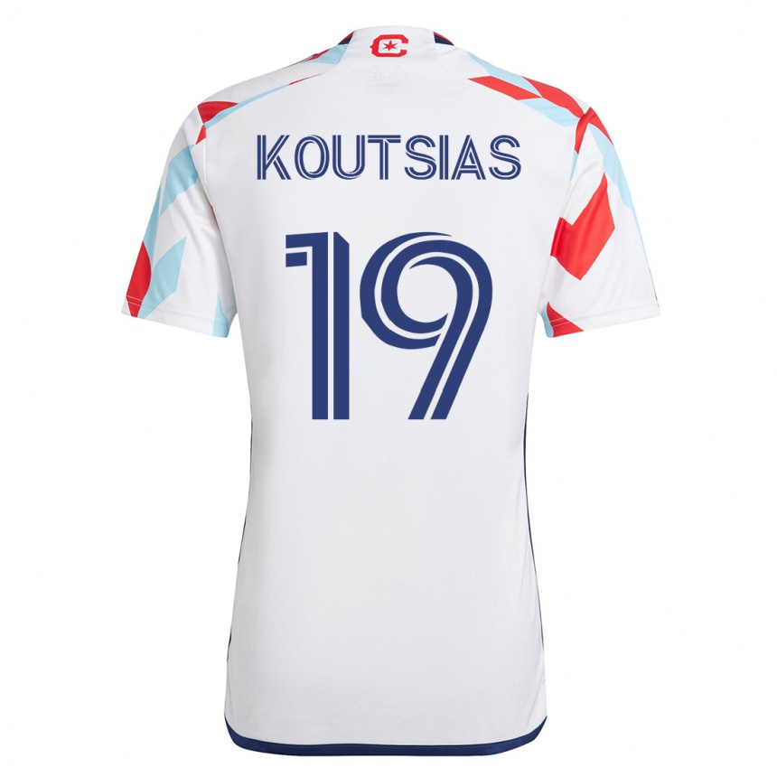 Mujer Fútbol Camiseta Georgios Koutsias #19 Blanco Azul 2ª Equipación 2023/24 México