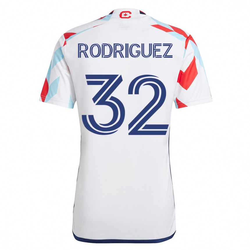 Mujer Fútbol Camiseta Missael Rodríguez #32 Blanco Azul 2ª Equipación 2023/24 México