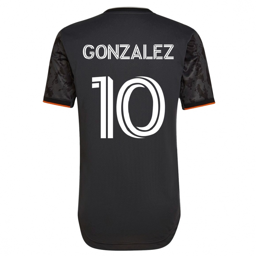Mujer Fútbol Camiseta Yair González #10 Negro 2ª Equipación 2023/24 México