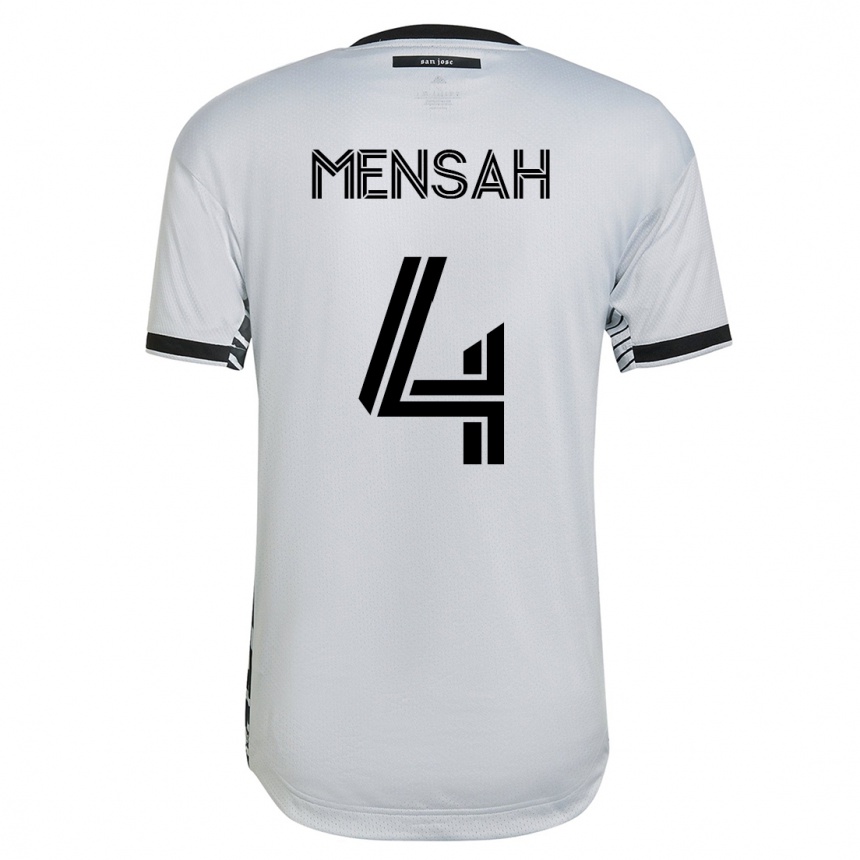 Mujer Fútbol Camiseta Jonathan Mensah #4 Blanco 2ª Equipación 2023/24 México