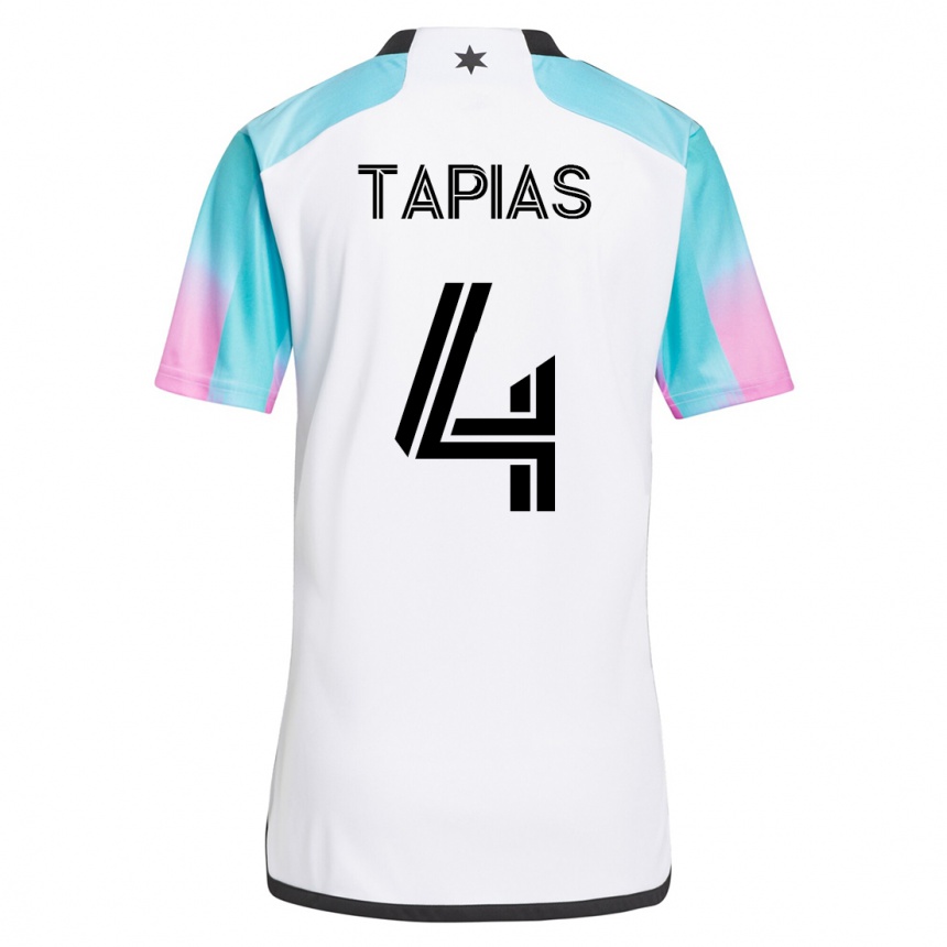 Mujer Fútbol Camiseta Miguel Tapias #4 Blanco 2ª Equipación 2023/24 México
