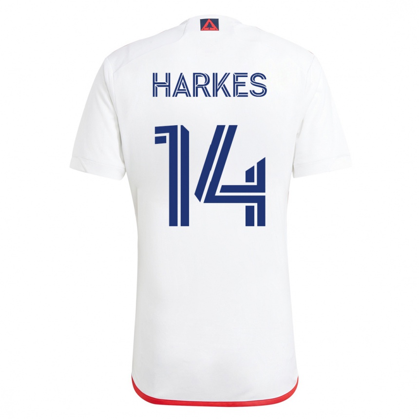 Mujer Fútbol Camiseta Ian Harkes #14 Blanco Rojo 2ª Equipación 2023/24 México