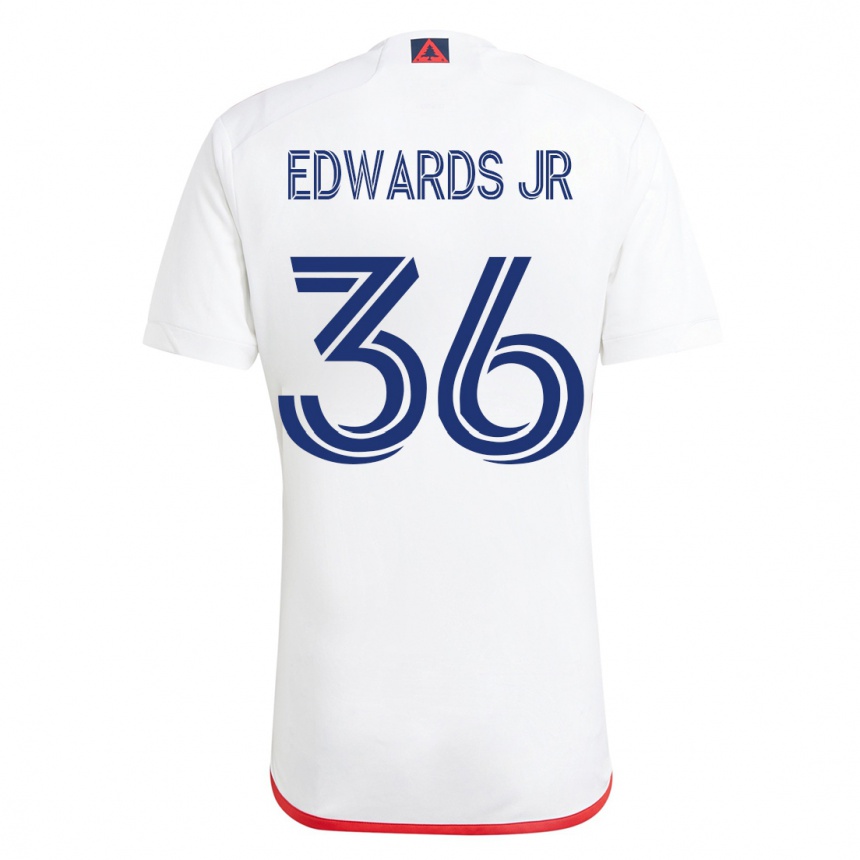 Mujer Fútbol Camiseta Earl Edwards Jr. #36 Blanco Rojo 2ª Equipación 2023/24 México