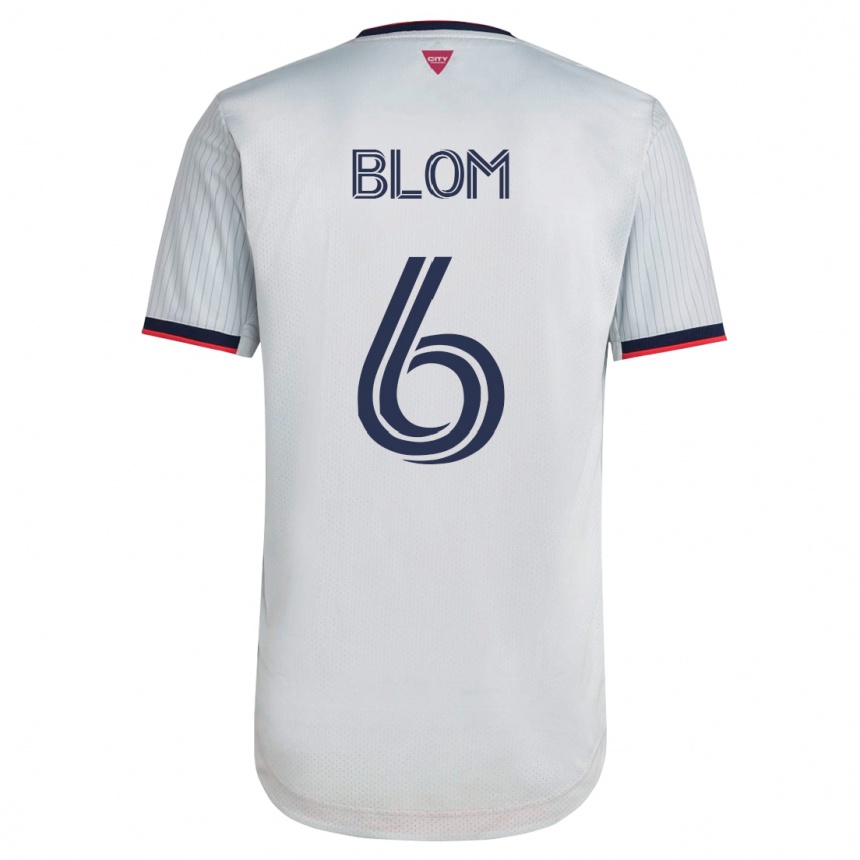 Mujer Fútbol Camiseta Njabulo Blom #6 Blanco 2ª Equipación 2023/24 México
