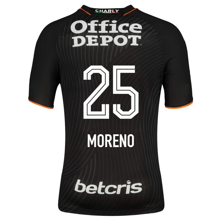 Mujer Fútbol Camiseta Carlos Moreno #25 Negro 2ª Equipación 2023/24 México