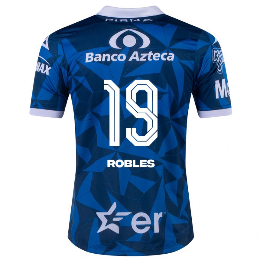 Mujer Fútbol Camiseta Ángel Robles #19 Azul 2ª Equipación 2023/24 México