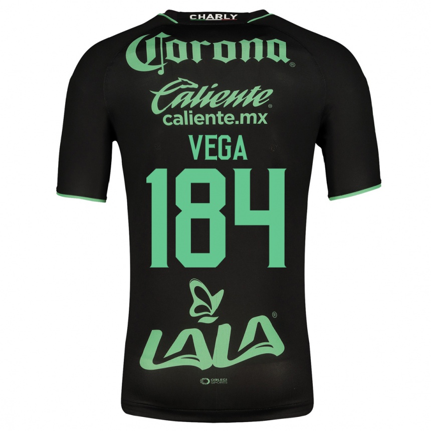 Mujer Fútbol Camiseta Luis Vega #184 Negro 2ª Equipación 2023/24 México