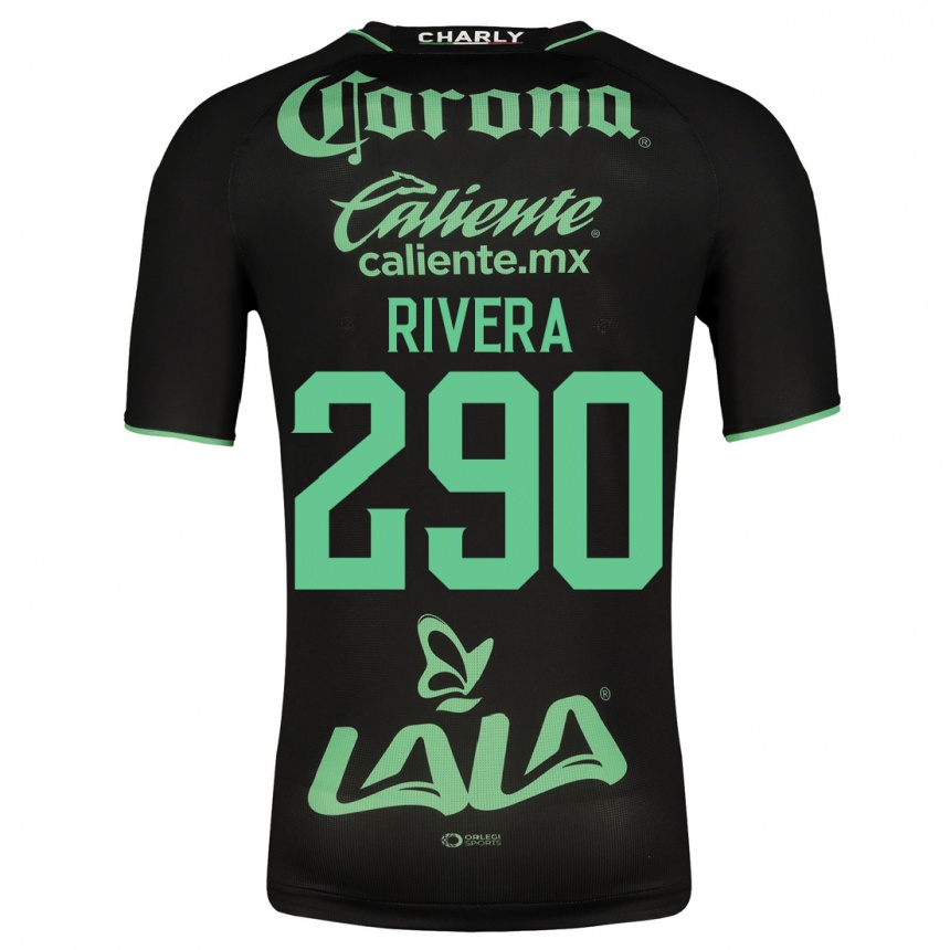 Mujer Fútbol Camiseta Ángel Rivera #290 Negro 2ª Equipación 2023/24 México