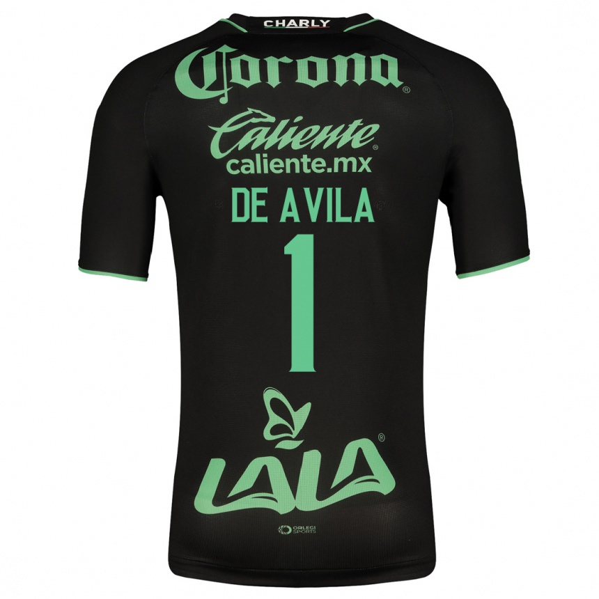 Mujer Fútbol Camiseta Hannia De Ávila #1 Negro 2ª Equipación 2023/24 México