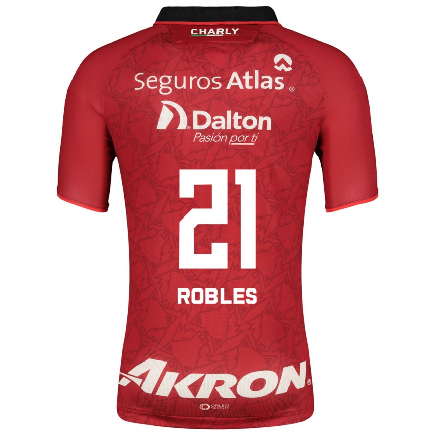 Mujer Fútbol Camiseta Carlos Robles #21 Rojo 2ª Equipación 2023/24 México