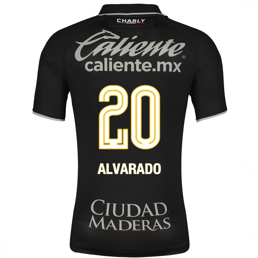Mujer Fútbol Camiseta Alfonso Alvarado #20 Negro 2ª Equipación 2023/24 México