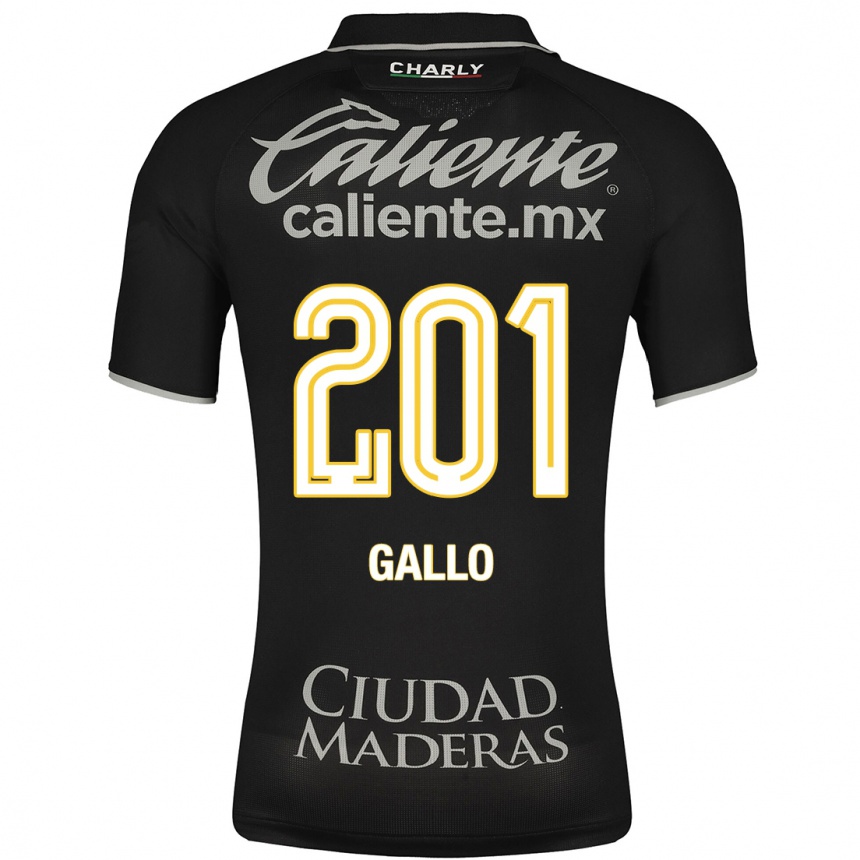 Mujer Fútbol Camiseta Andrés Gallo #201 Negro 2ª Equipación 2023/24 México