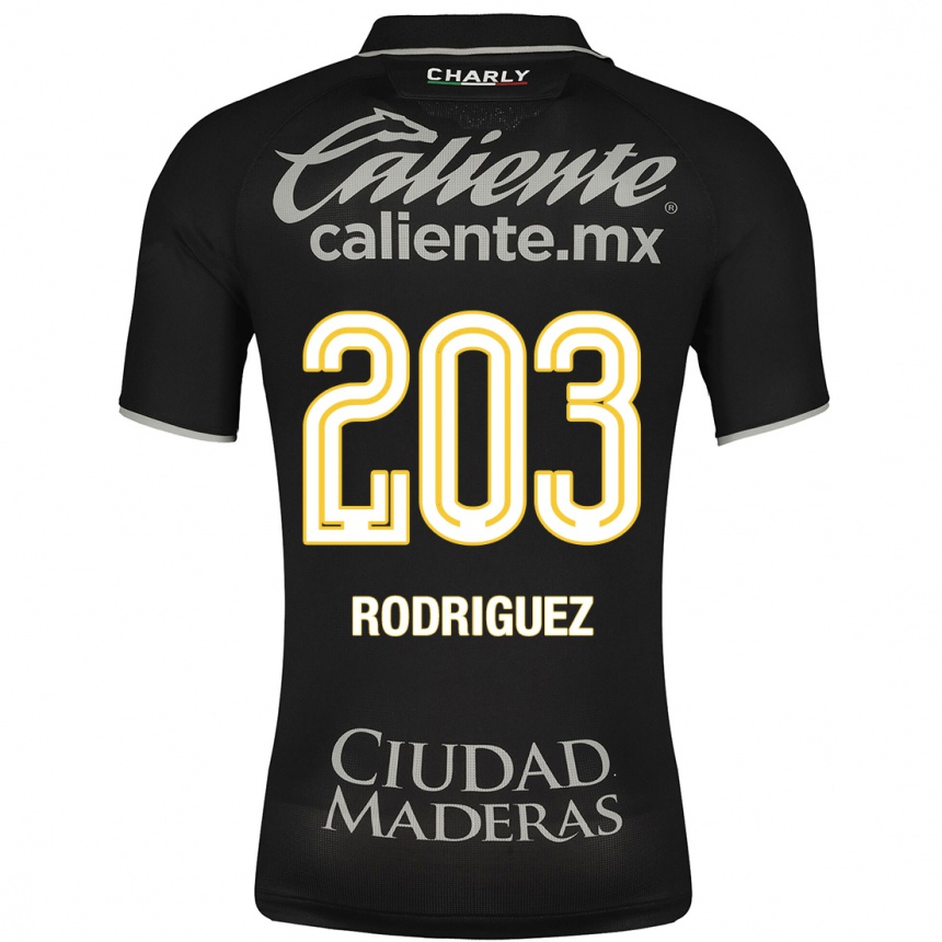 Mujer Fútbol Camiseta César Rodríguez #203 Negro 2ª Equipación 2023/24 México