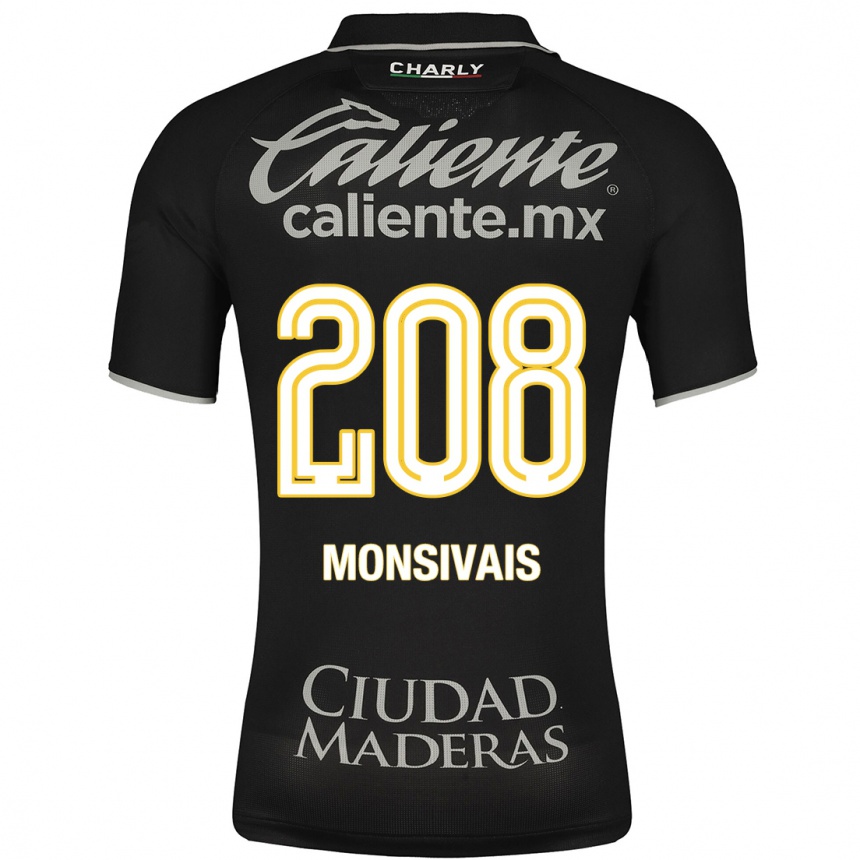 Mujer Fútbol Camiseta Daniel Monsivaís #208 Negro 2ª Equipación 2023/24 México