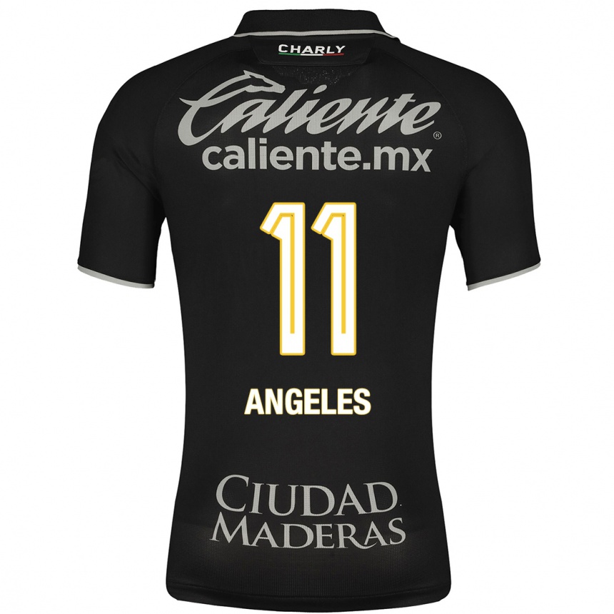 Mujer Fútbol Camiseta Lizbeth Ángeles #11 Negro 2ª Equipación 2023/24 México