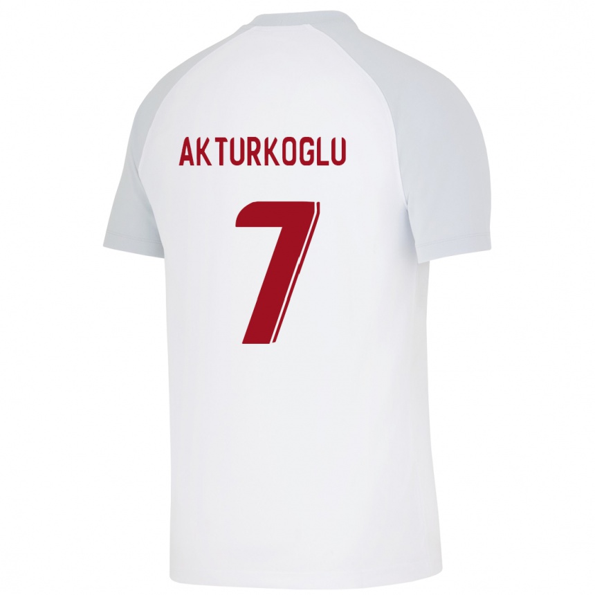 Mujer Fútbol Camiseta Kerem Aktürkoğlu #7 Blanco 2ª Equipación 2023/24 México