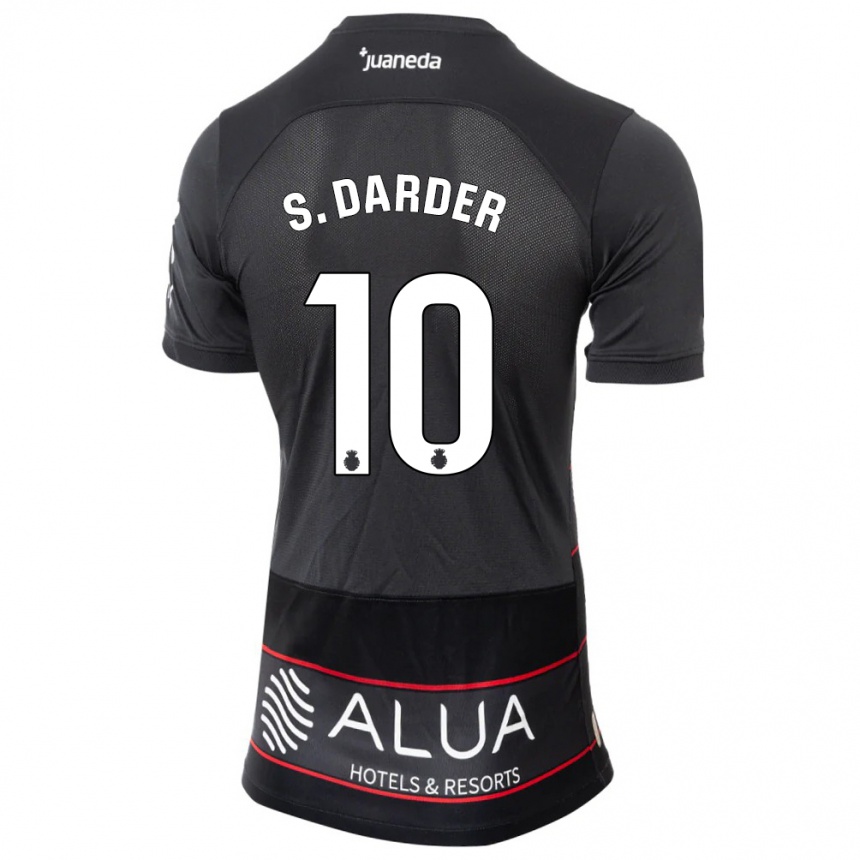 Mujer Fútbol Camiseta Sergi Darder #10 Negro 2ª Equipación 2023/24 México