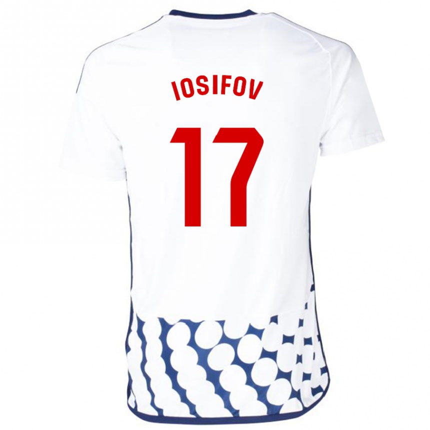 Mujer Fútbol Camiseta Nikita Iosifov #17 Blanco 2ª Equipación 2023/24 México
