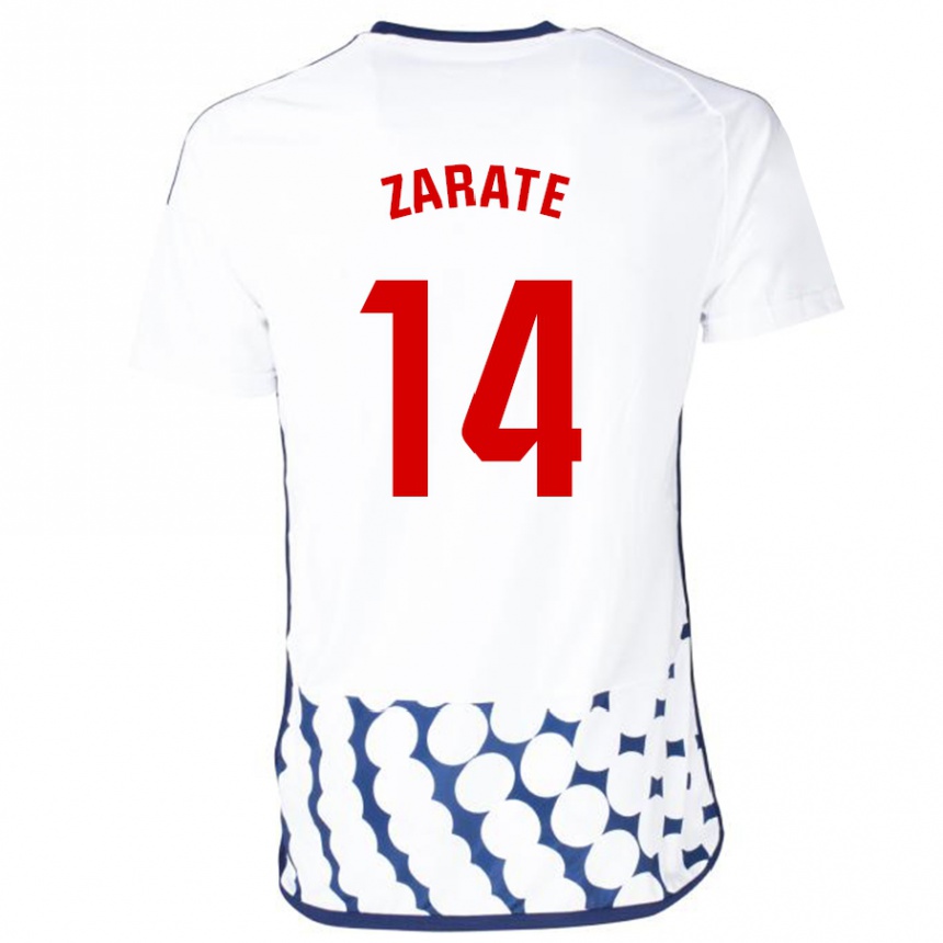 Mujer Fútbol Camiseta Hugo Zárate #14 Blanco 2ª Equipación 2023/24 México