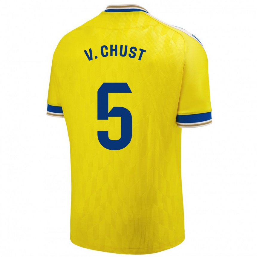 Niño Fútbol Camiseta Víctor Chust #5 Amarillo 1ª Equipación 2023/24 México