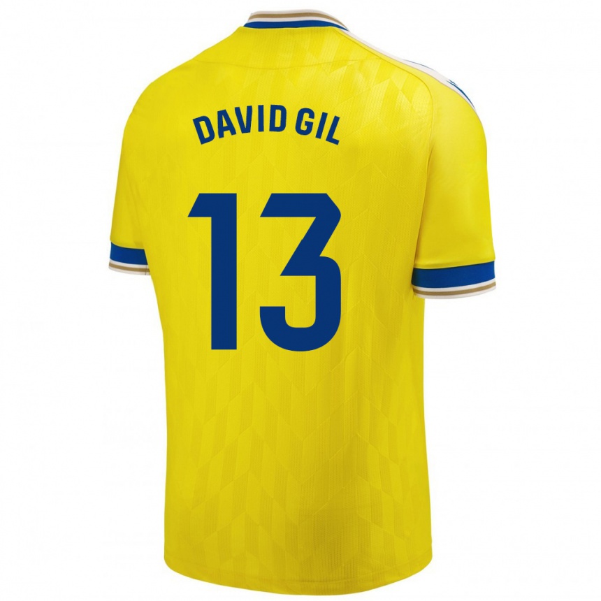 Niño Fútbol Camiseta David Gil #13 Amarillo 1ª Equipación 2023/24 México