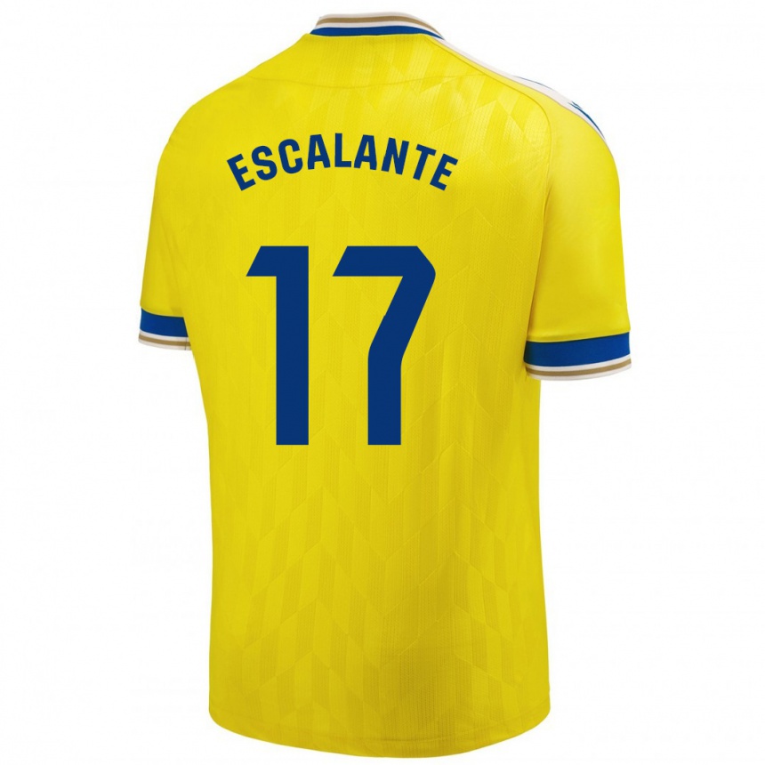 Niño Fútbol Camiseta Gonzalo Escalante #17 Amarillo 1ª Equipación 2023/24 México