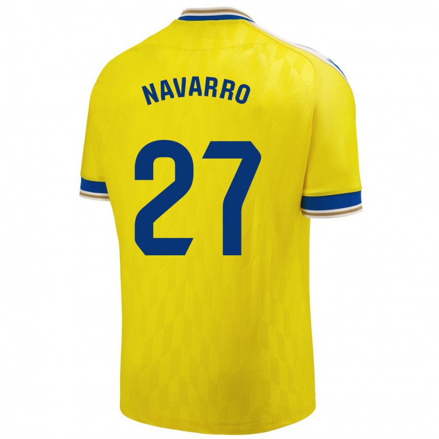 Niño Fútbol Camiseta Robert Navarro #27 Amarillo 1ª Equipación 2023/24 México