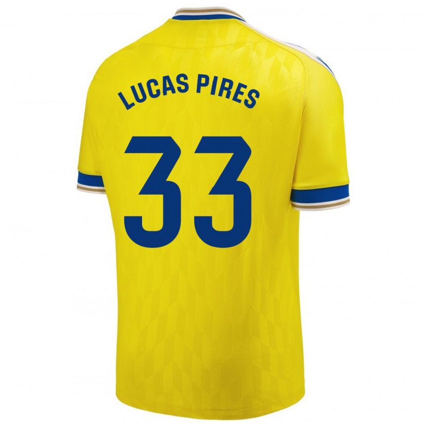 Niño Fútbol Camiseta Lucas Pires #33 Amarillo 1ª Equipación 2023/24 México