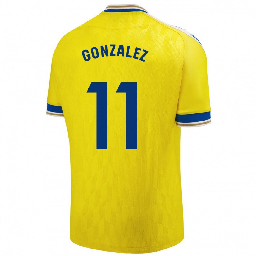 Niño Fútbol Camiseta Chus González #11 Amarillo 1ª Equipación 2023/24 México