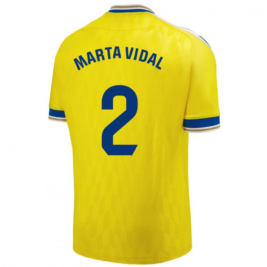 Niño Fútbol Camiseta Marta Vidal Vela #2 Amarillo 1ª Equipación 2023/24 México