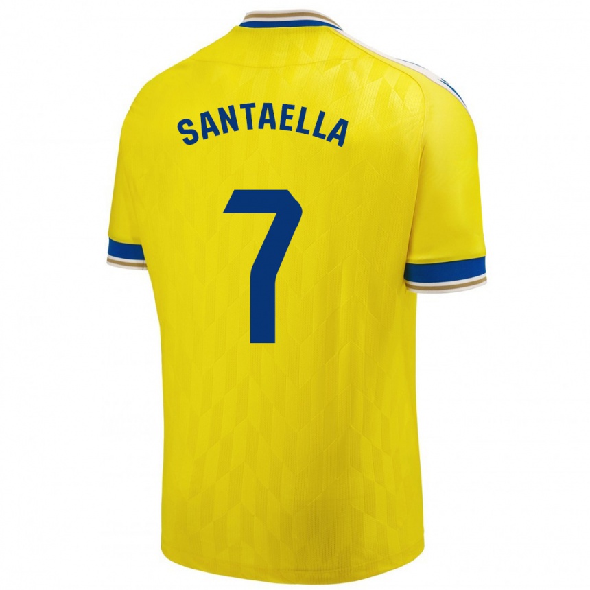 Niño Fútbol Camiseta Natalia Santaella Picón #7 Amarillo 1ª Equipación 2023/24 México