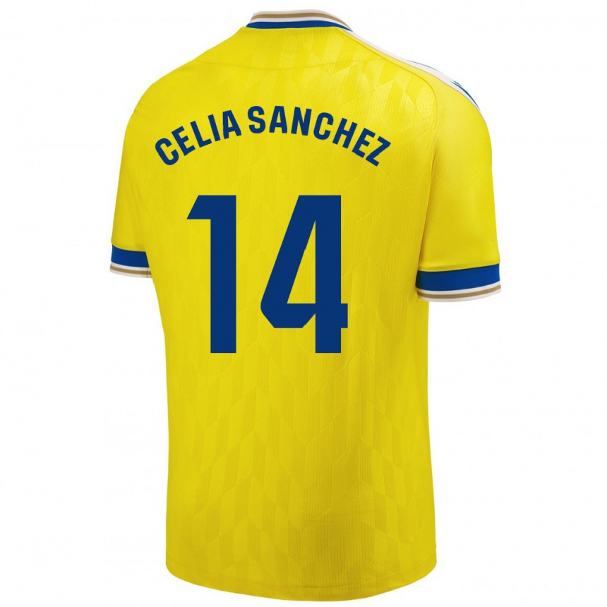 Niño Fútbol Camiseta Celia Sánchez García #14 Amarillo 1ª Equipación 2023/24 México