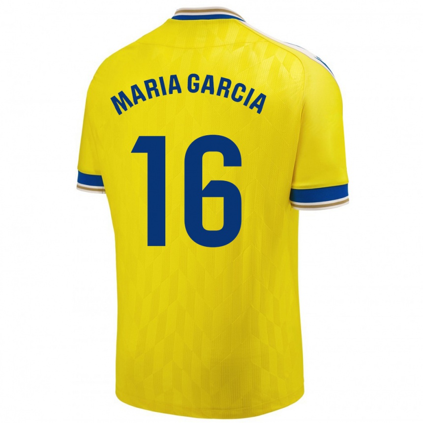 Niño Fútbol Camiseta Maria García Fernández #16 Amarillo 1ª Equipación 2023/24 México