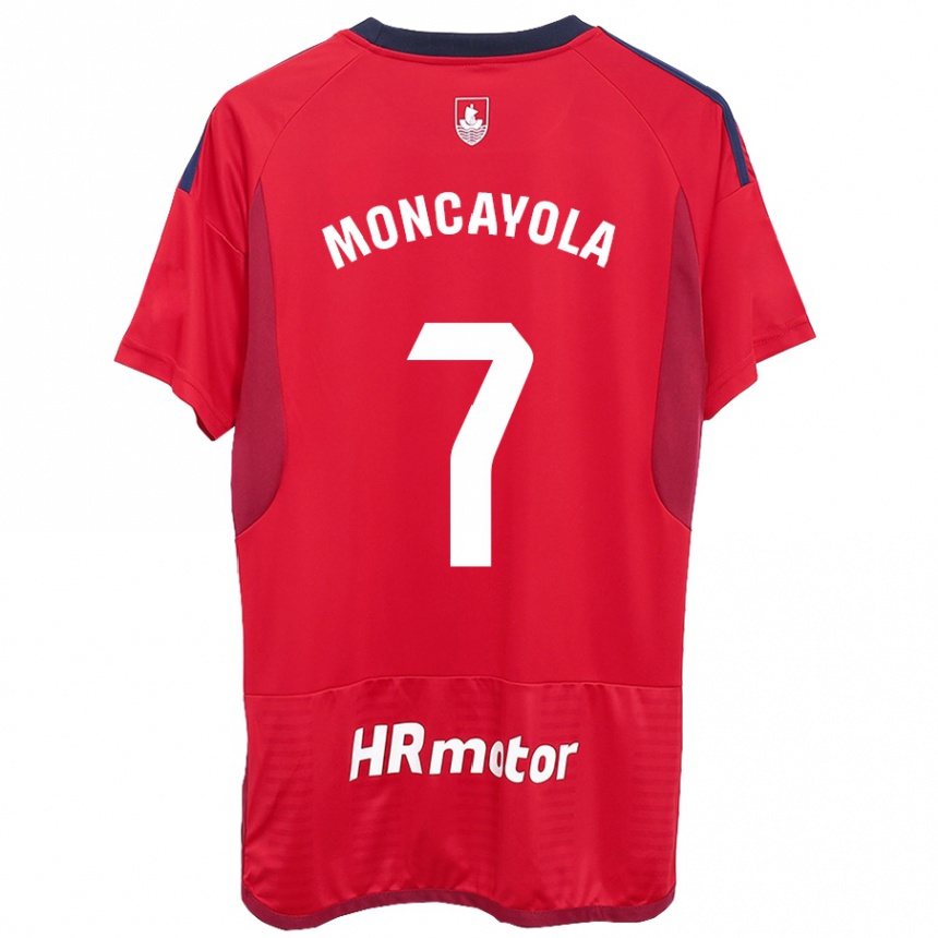 Niño Fútbol Camiseta Jon Moncayola #7 Rojo 1ª Equipación 2023/24 México