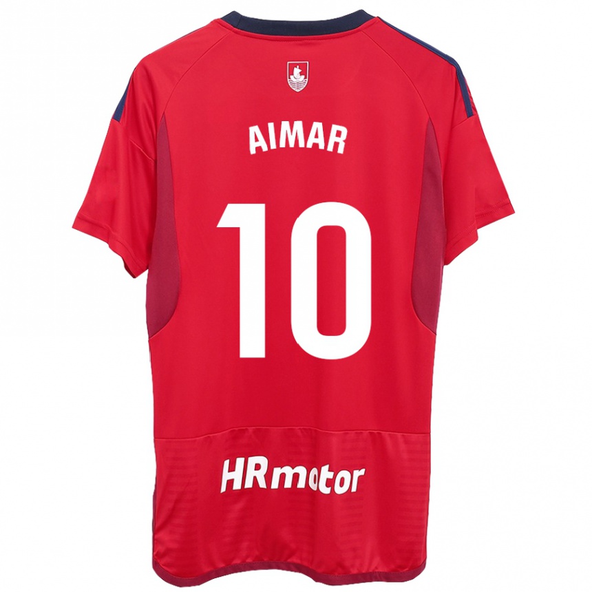 Niño Fútbol Camiseta Aimar Oroz #10 Rojo 1ª Equipación 2023/24 México